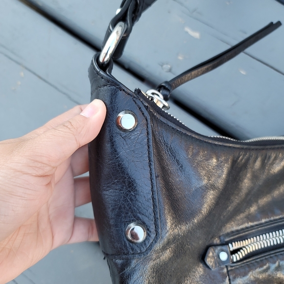 Michael Kors Fallon Black Leather Hobo Bag - Picture 9 of 15